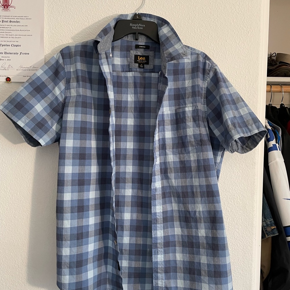 Medium Lee blue  flannel button up